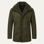 Men's Plush-Lined Longline Winter Coat – Warm Button-Front Layer