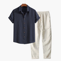 Men's Two-Tone Short Sleeve Co-Ord Set