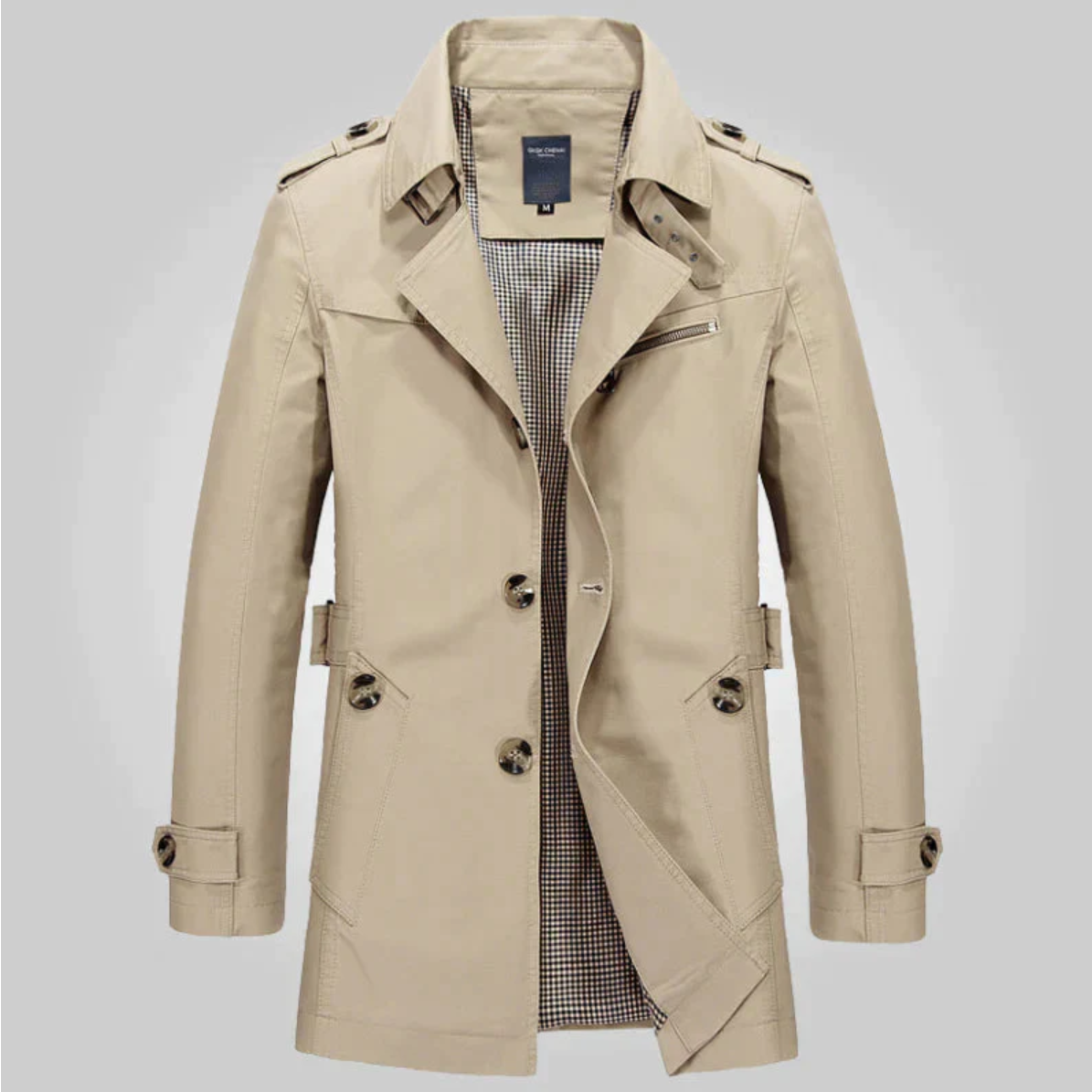 Men's Classic Trench Coat – Water-Repellent