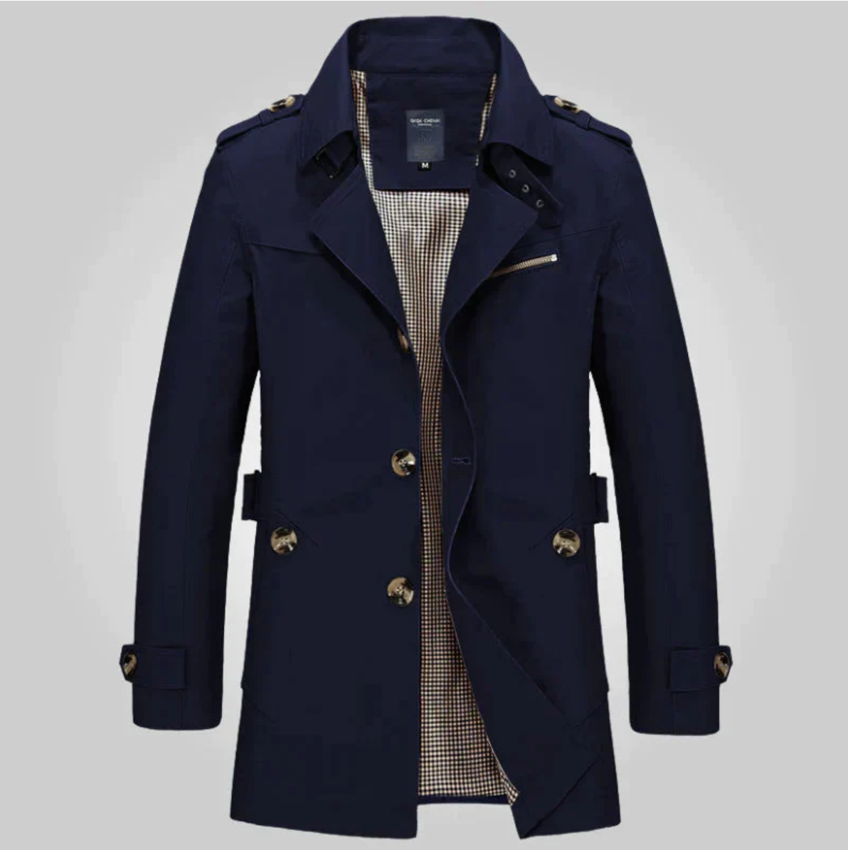 Men's Classic Trench Coat – Water-Repellent
