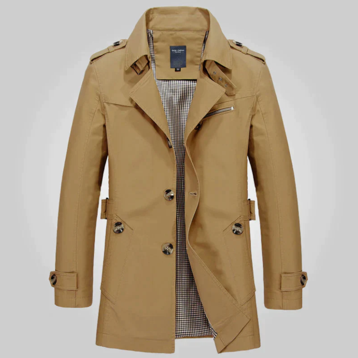 Men's Classic Trench Coat – Water-Repellent