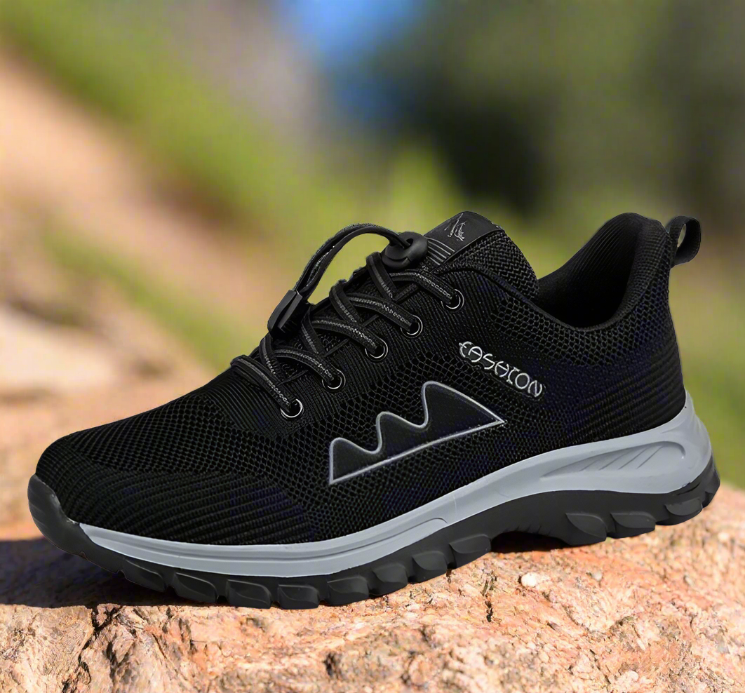 Men's Lightweight Low-Cut Hiking Shoes – Breathable Quick-Lace Outdoor