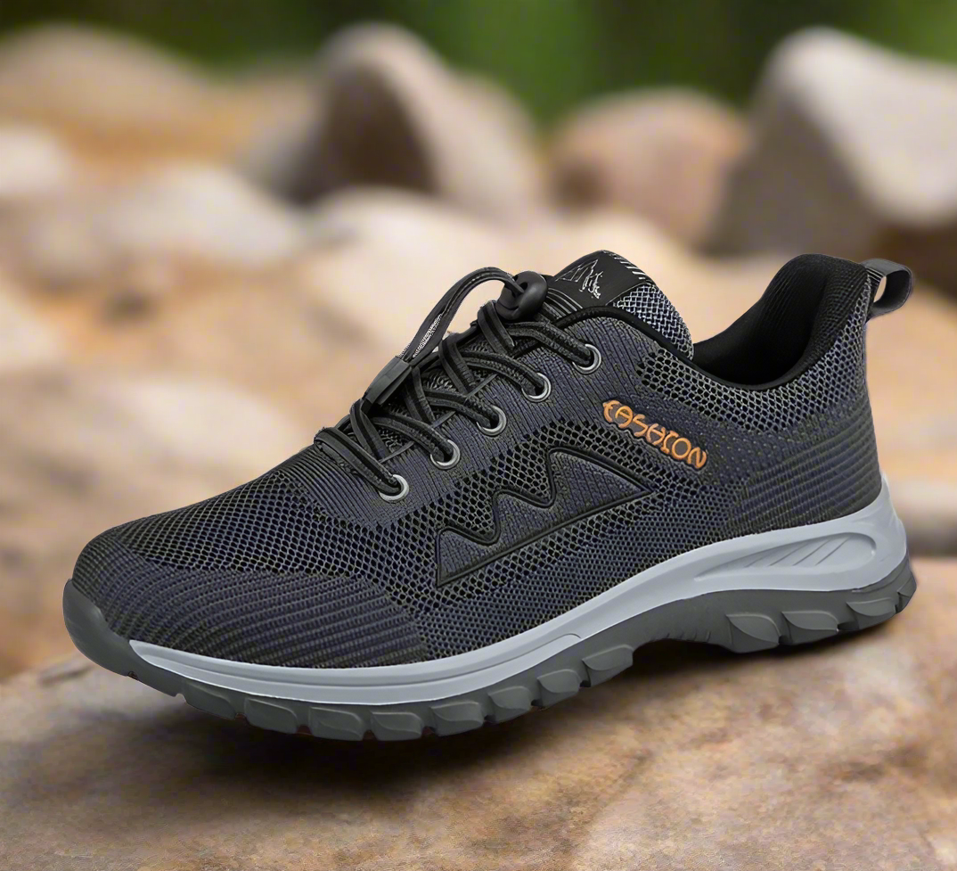Men's Lightweight Low-Cut Hiking Shoes – Breathable Quick-Lace Outdoor