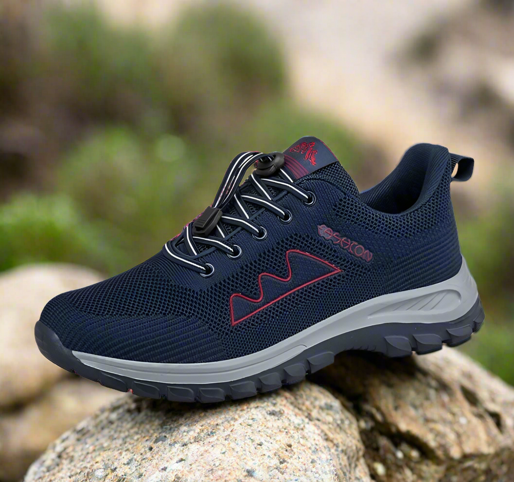 Men's Lightweight Low-Cut Hiking Shoes – Breathable Quick-Lace Outdoor