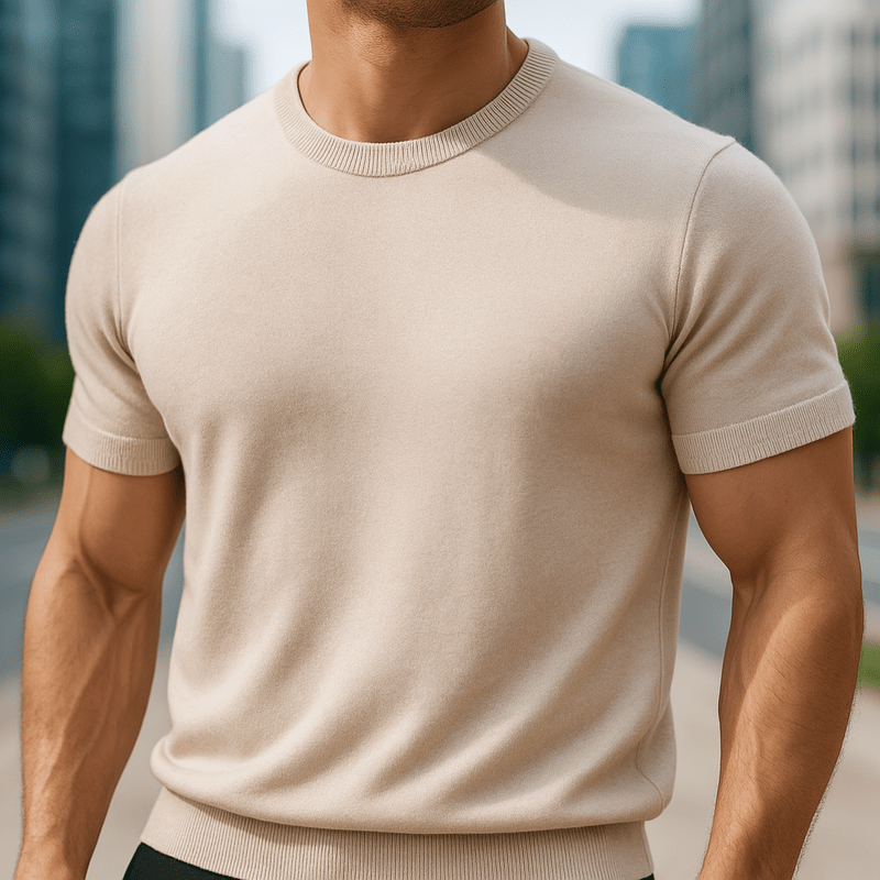 Men's Lightweight Short-Sleeve Knit T-Shirt