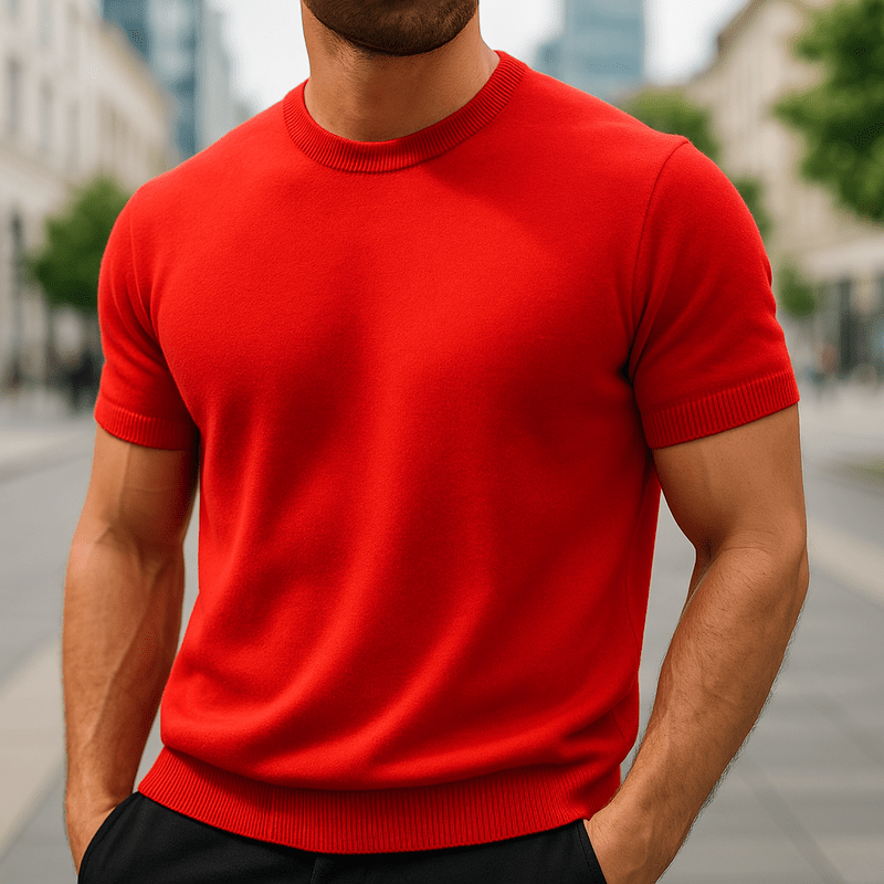 Men's Lightweight Short-Sleeve Knit T-Shirt