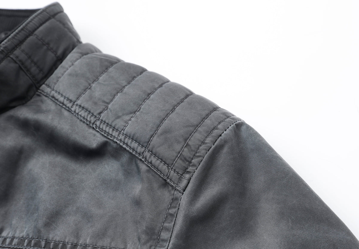 Men's Bomber Jacket with Mandarin Collar – Style 2