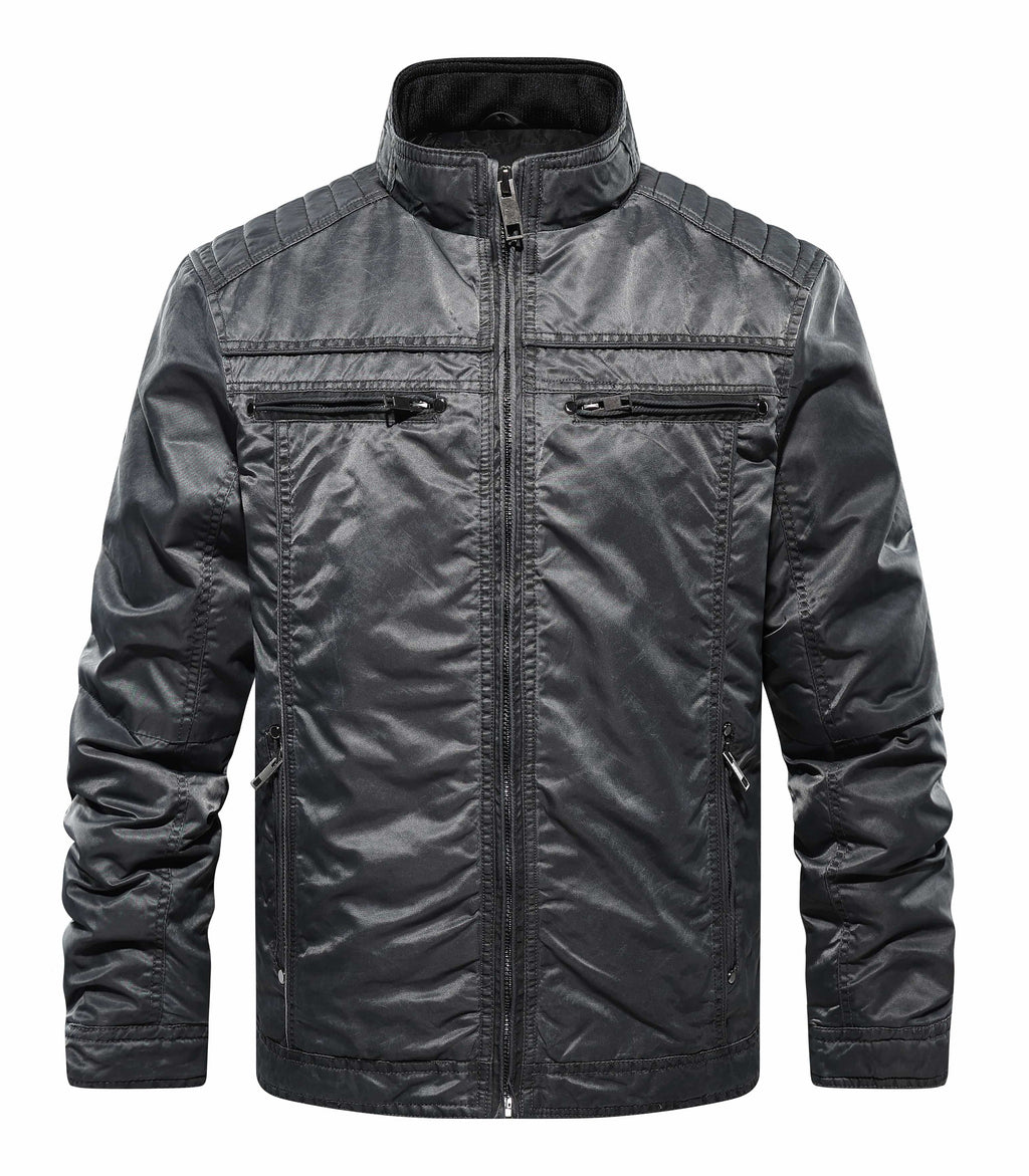 Men's Bomber Jacket with Mandarin Collar – Style 2