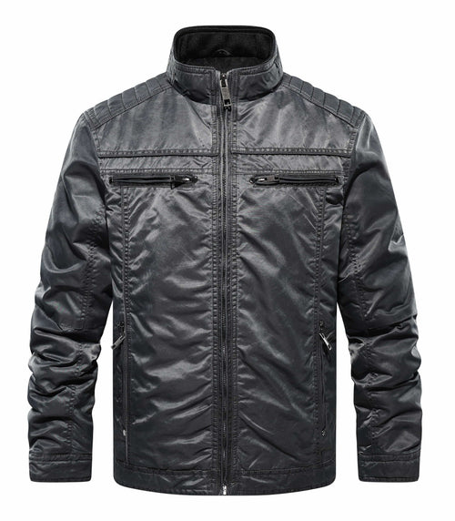 Men's Bomber Jacket with Mandarin Collar – Style 2