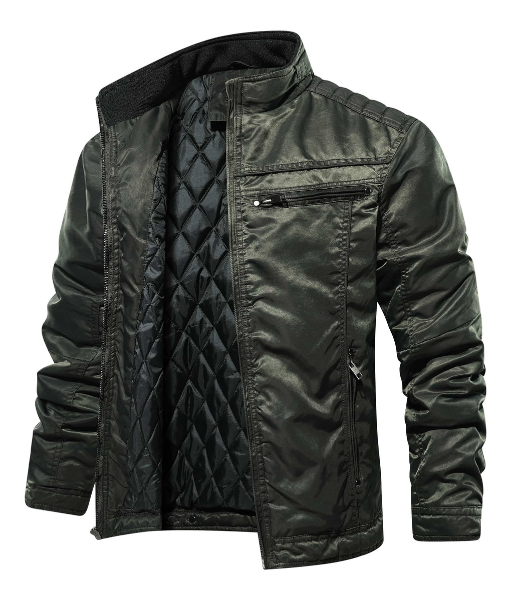 Men's Bomber Jacket with Mandarin Collar – Style 2