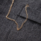 Men's Tweed-Style Waistcoat with Pocket Chain