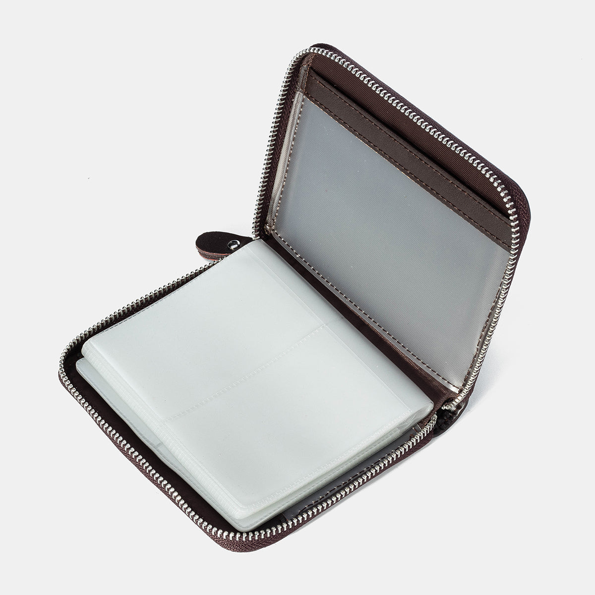 Men's leather-look RFID Wallet – Large-Capacity Zip-Around Card Organiser