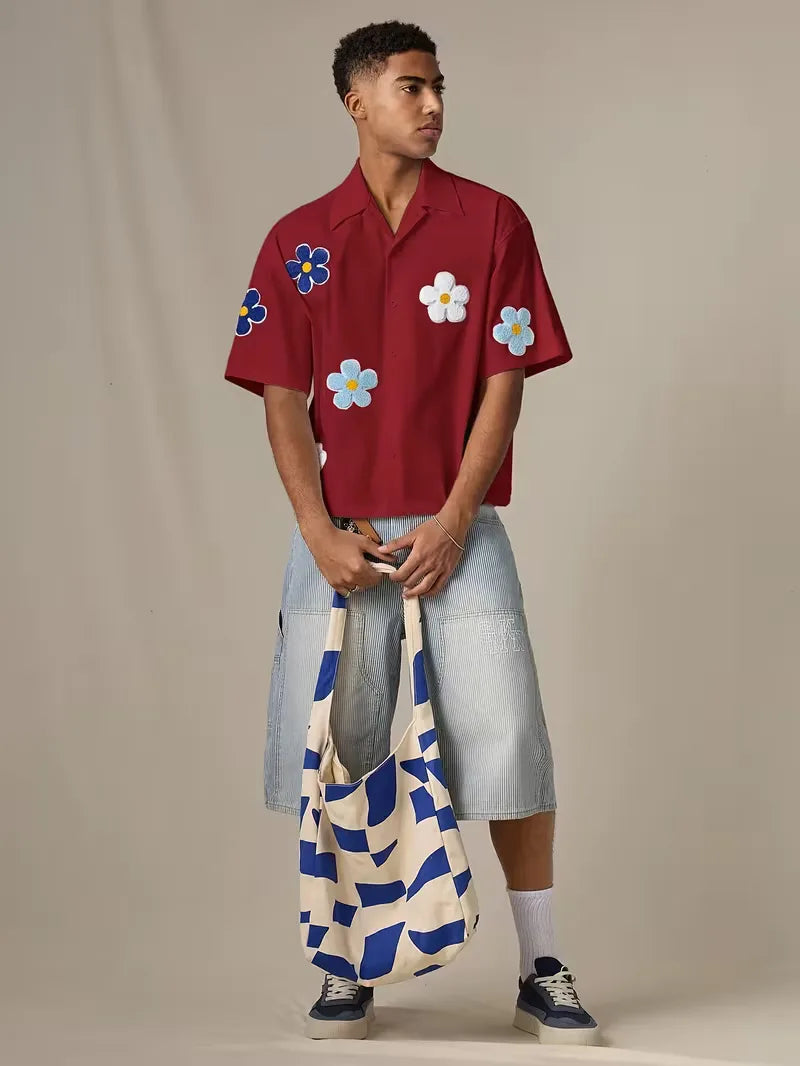 Men's Floral Short Sleeve Shirt