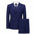 Men's Double-Breasted Tweed Three-Piece Suit