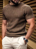 Men's Knitted Jacquard T-Shirt