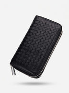 Men's leather-look RFID Wallet – Large-Capacity Double-Zip Organiser
