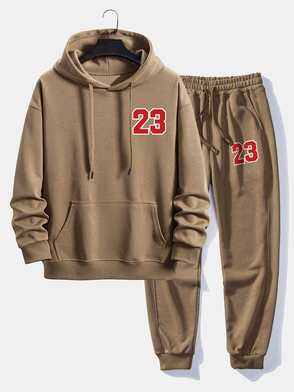 Men's Printed Hoodie Jogger Set – Relaxed Cotton Blend Streetwear