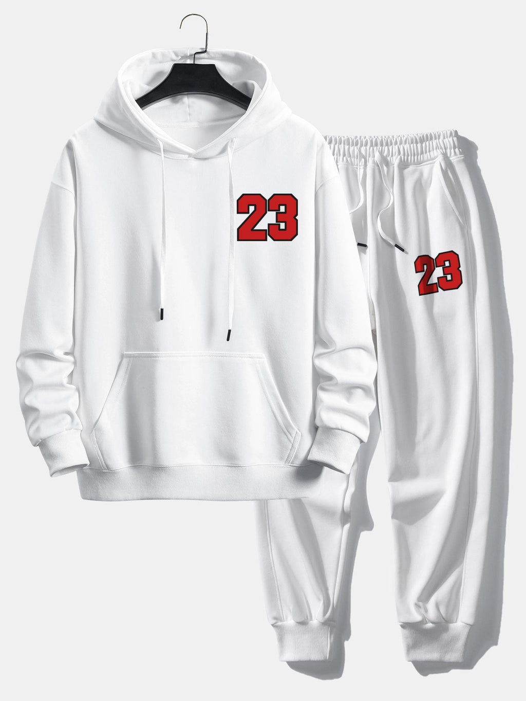 Men's Printed Hoodie Jogger Set – Relaxed Cotton Blend Streetwear