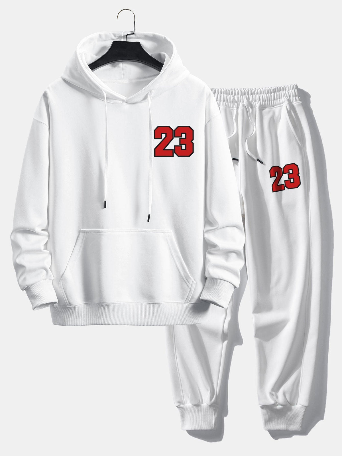Men's Printed Hoodie Jogger Set – Relaxed Cotton Blend Streetwear