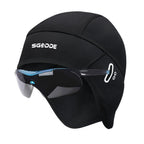 Men's Thermal Fleece Cycling Cap – Windproof Stretch Winter Skull Hat