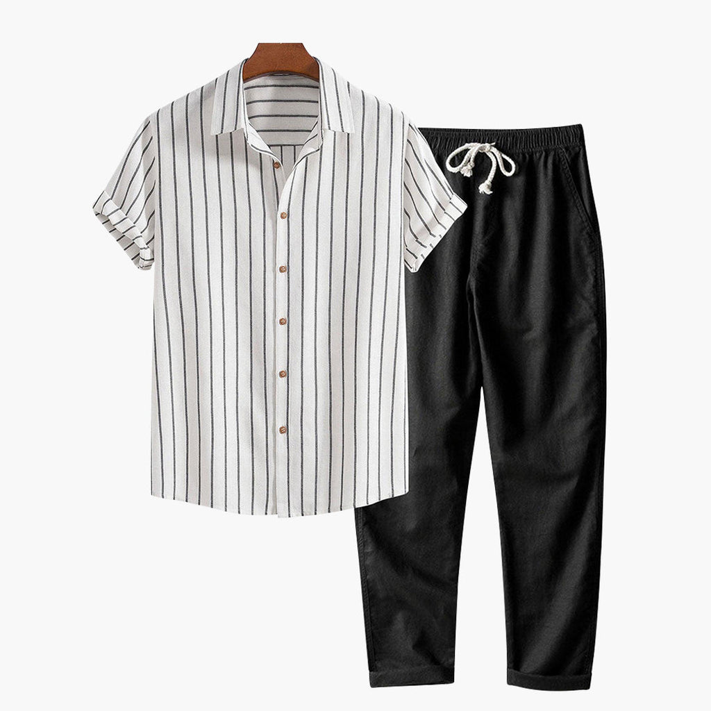 Men's Two-Tone Short Sleeve Co-Ord Set