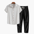 Men's Two-Tone Short Sleeve Co-Ord Set
