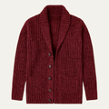 Men's Chunky Cable-Knit Shawl-Collar Cardigan