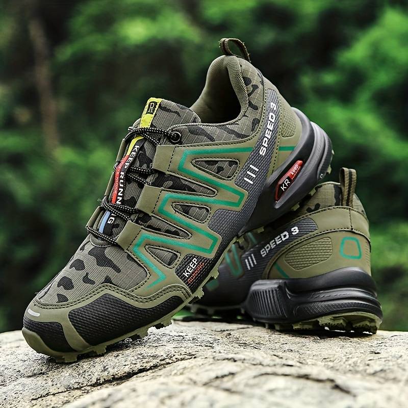 Men's Waterproof Low-Cut Hiking Shoes – Grippy Lightweight Outdoor Trainers
