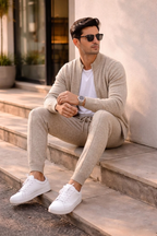 Men's Fine-Knit Lounge Set – Jumper and Trousers