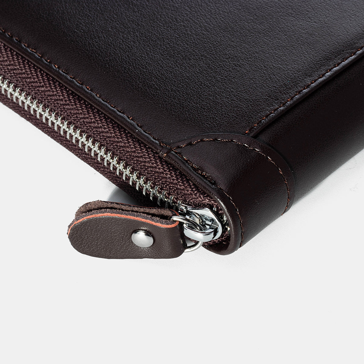 Men's leather-look RFID Wallet – Large-Capacity Zip-Around Card Organiser