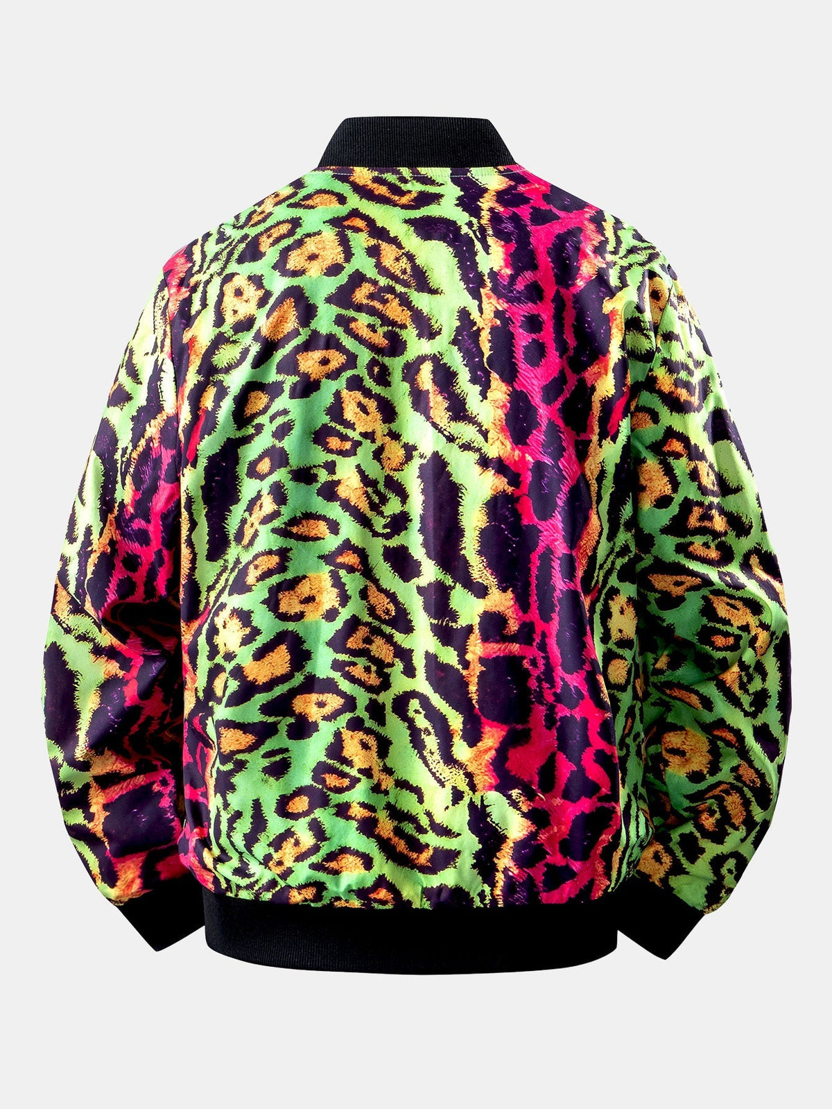 Men's Colourful Leopard Print Bomber Jacket