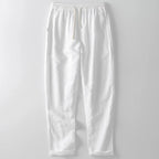 Men's Pure Linen Trousers with Lace-Up Front