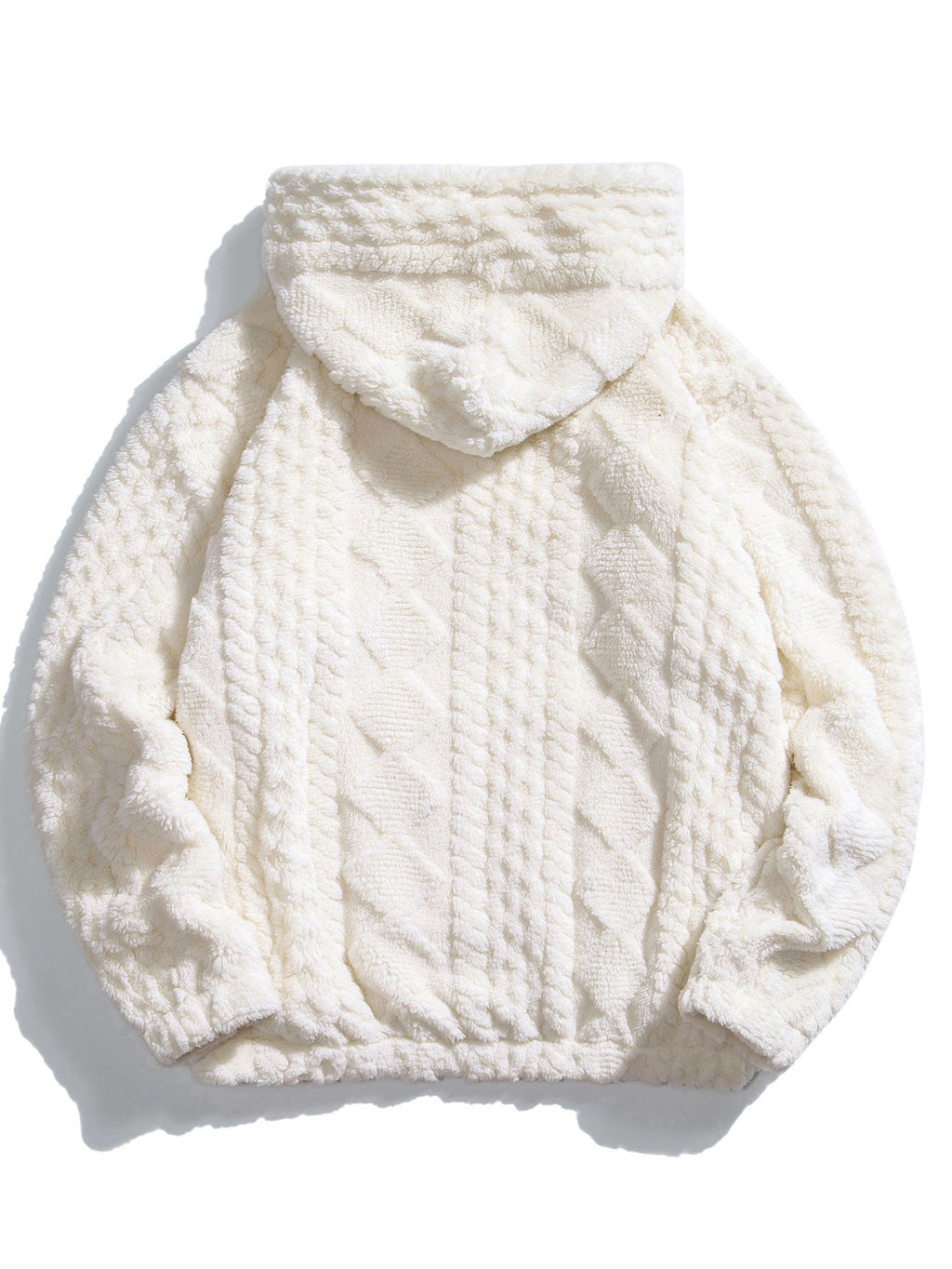 Men's Textured Teddy Tracksuit – Relaxed Hoodie and Joggers