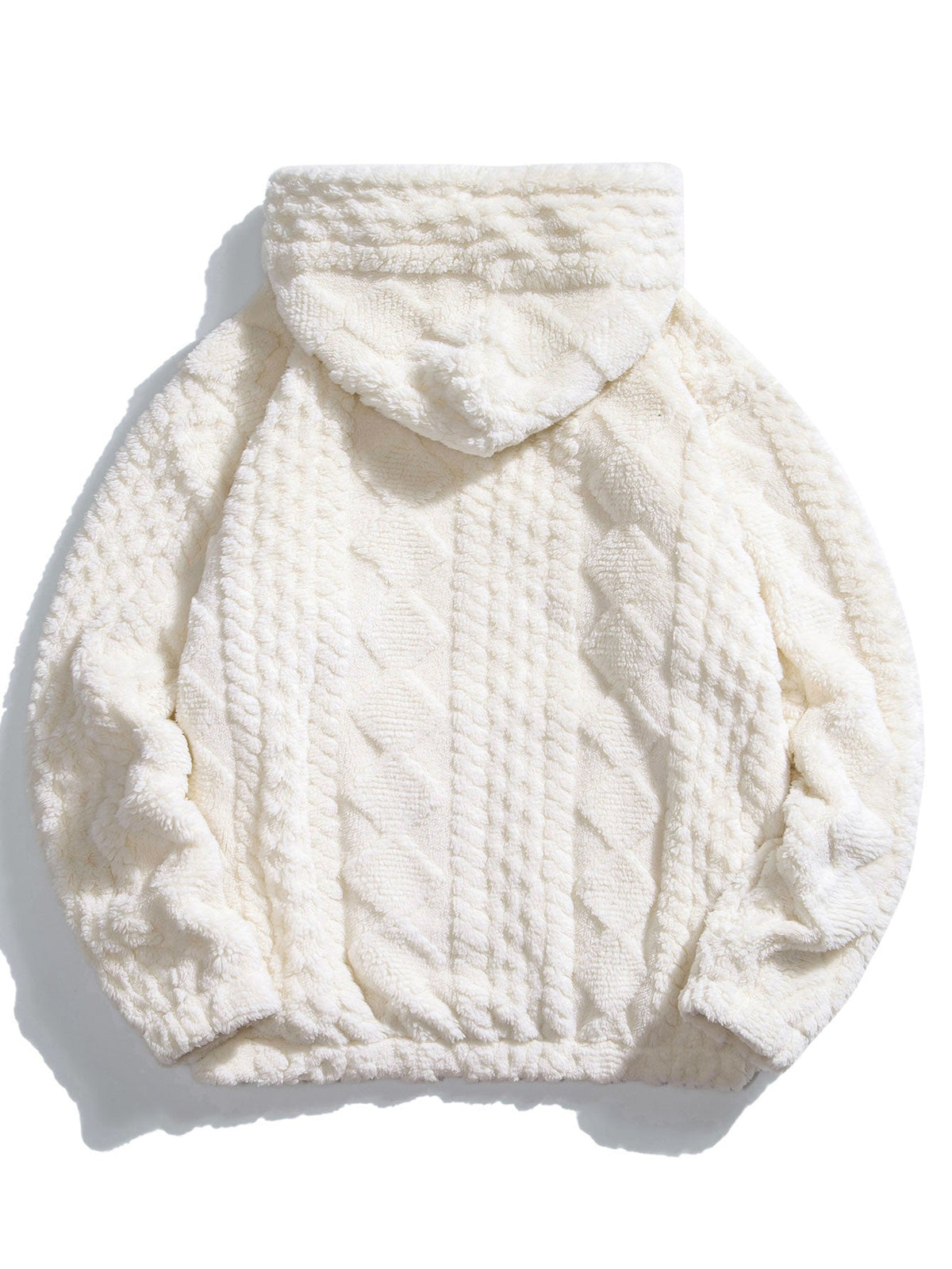 Men's Textured Teddy Tracksuit – Relaxed Hoodie and Joggers