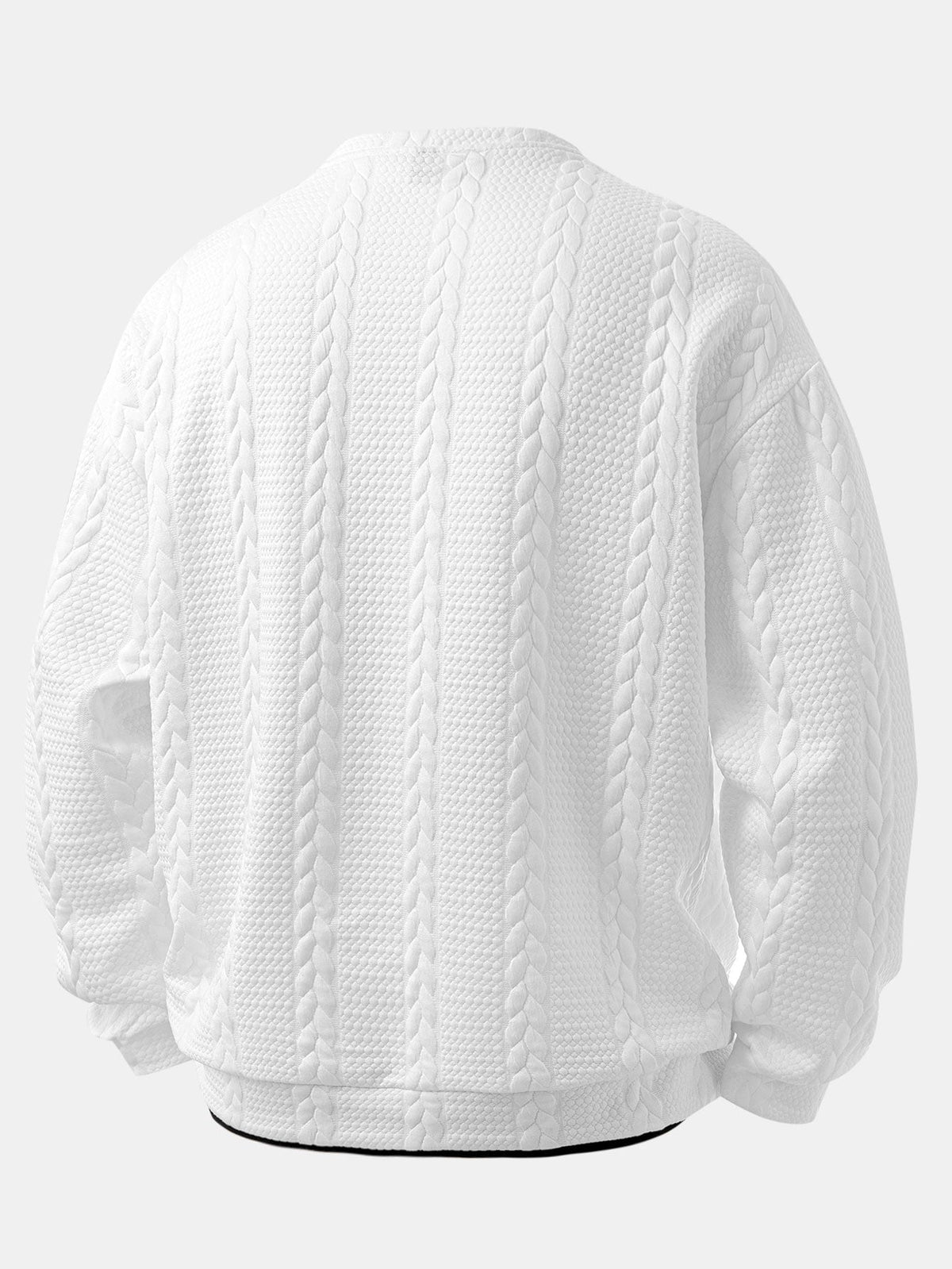 Men's Cable Textured Jacquard Sweatshirt