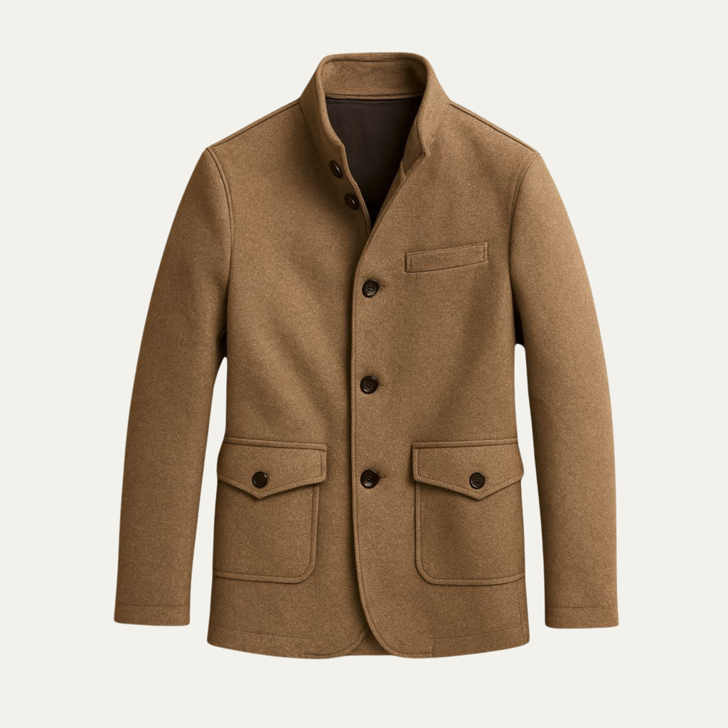Men's Smart Tailored Wool-Blend Overcoat – Three Colours