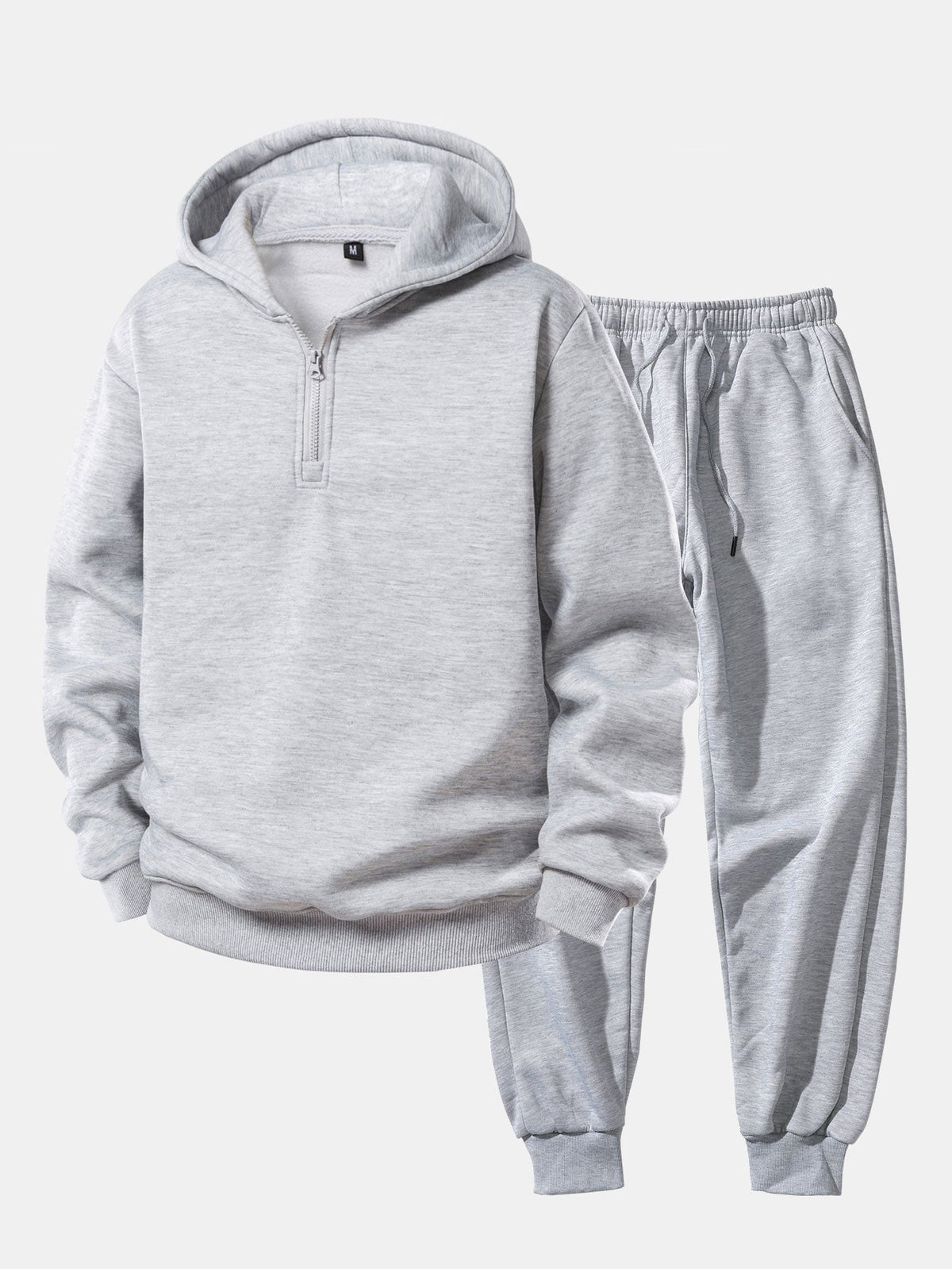 Men's Quarter-Zip Hoodie Tracksuit – Relaxed Jogger Set