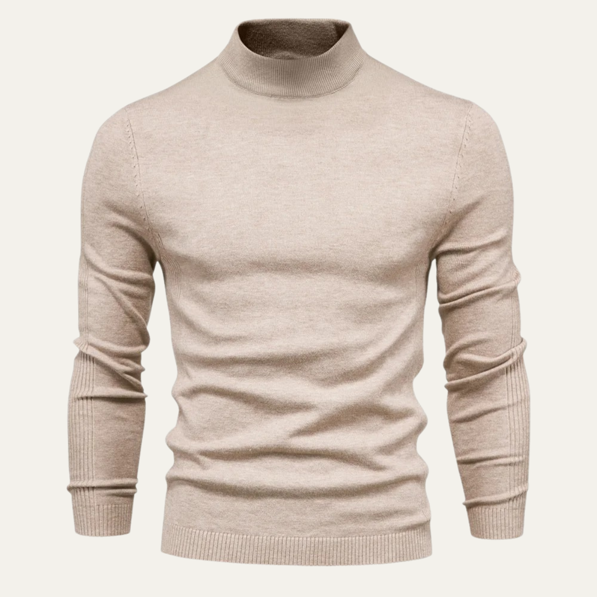 Men's Slim-Fit Turtleneck Jumper – Cotton-Blend Knit
