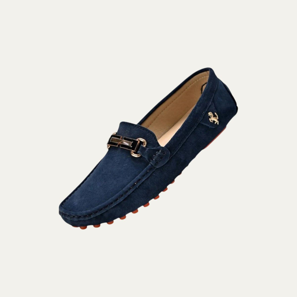 Men's Suede-Look Driving Loafers – Buckle Detail