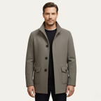 Men's Smart Tailored Wool-Blend Overcoat – Three Colours