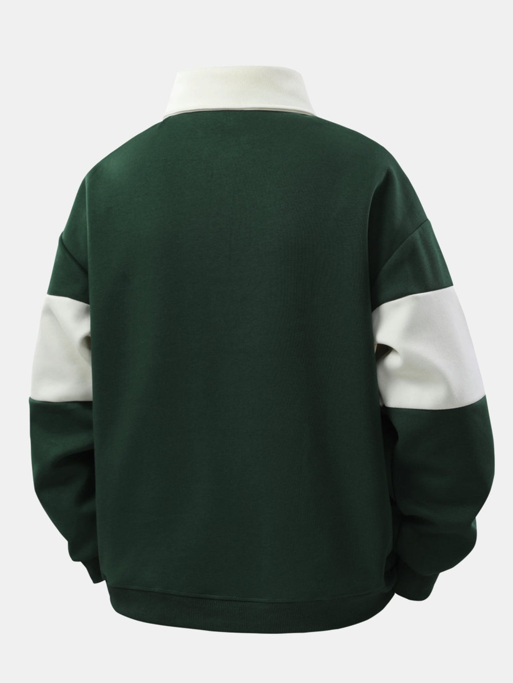 Men's Relaxed Fit Colour Block Polo Sweatshirt