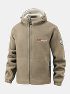 Men's Hooded Polar Fleece Jacket – Warm Full Zip Outdoor Layer