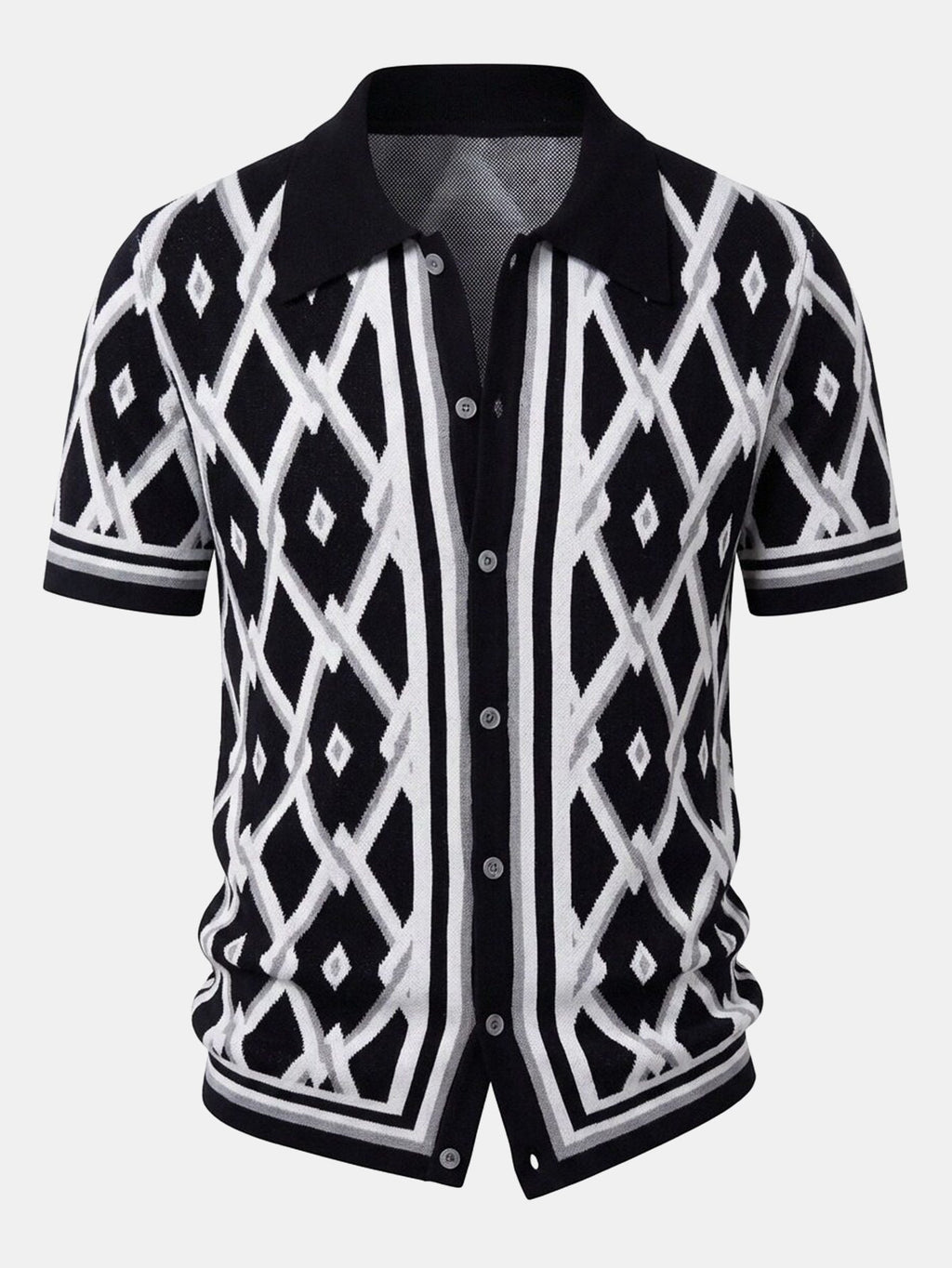 Men's Viscose Knit Shirt and Tapered Trousers Set