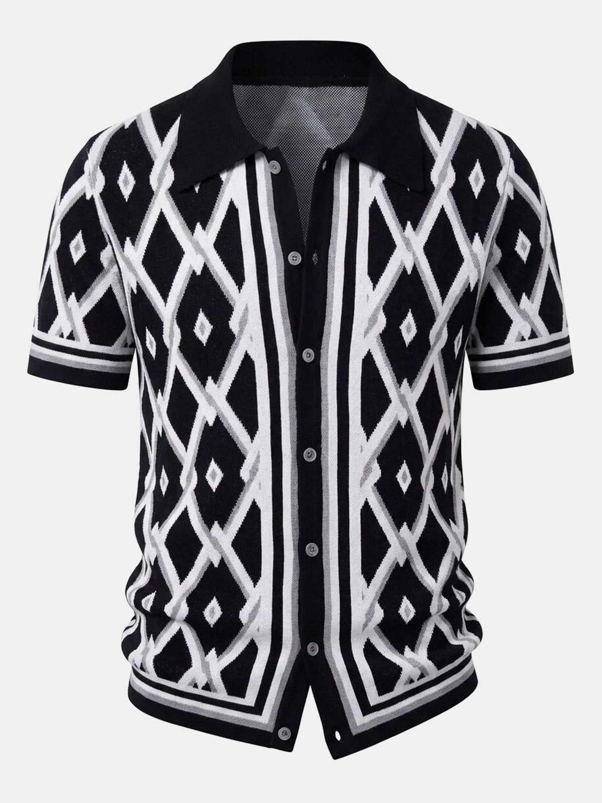Men's Viscose Knit Shirt and Tapered Trousers Set