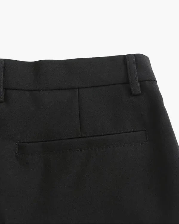 Men's Classic Pleated Trousers with Tapered Leg
