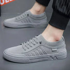 Men's Breathable Low-Top Sneakers – Lace-Up Casual Trainers