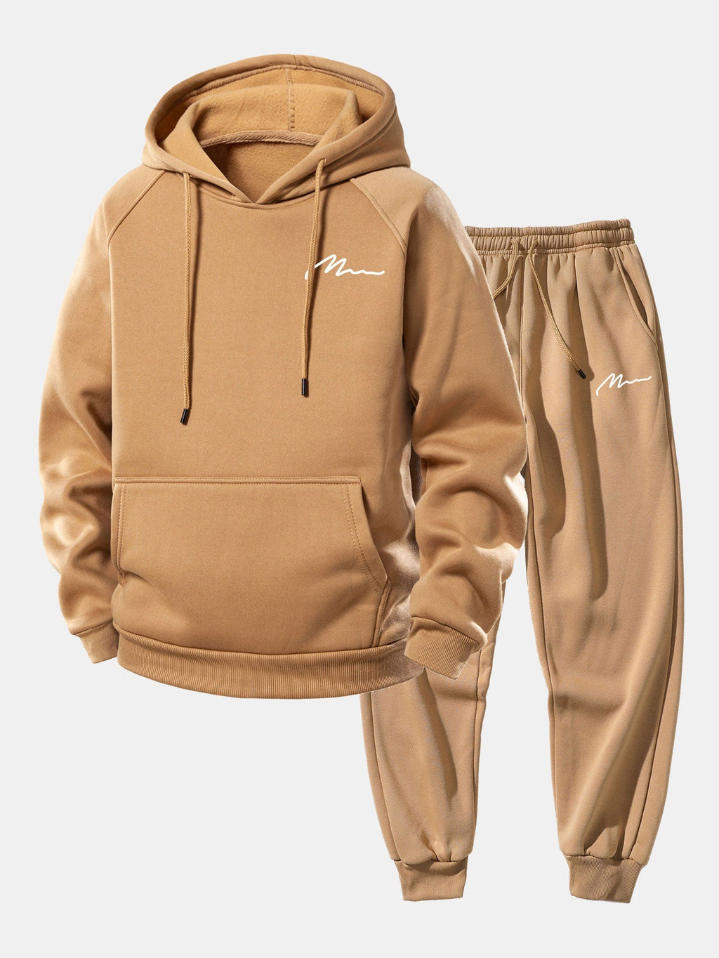 Men's Pullover Hoodie Tracksuit – Relaxed Polyester Jogger Co-Ord