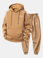 Men's Pullover Hoodie Tracksuit – Relaxed Polyester Jogger Co-Ord
