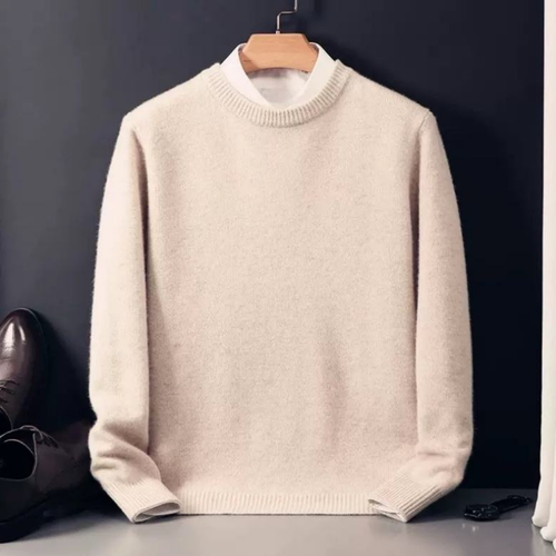 Men's Classic Crew-Neck Winter Sweater – Soft Long-Sleeve Knit