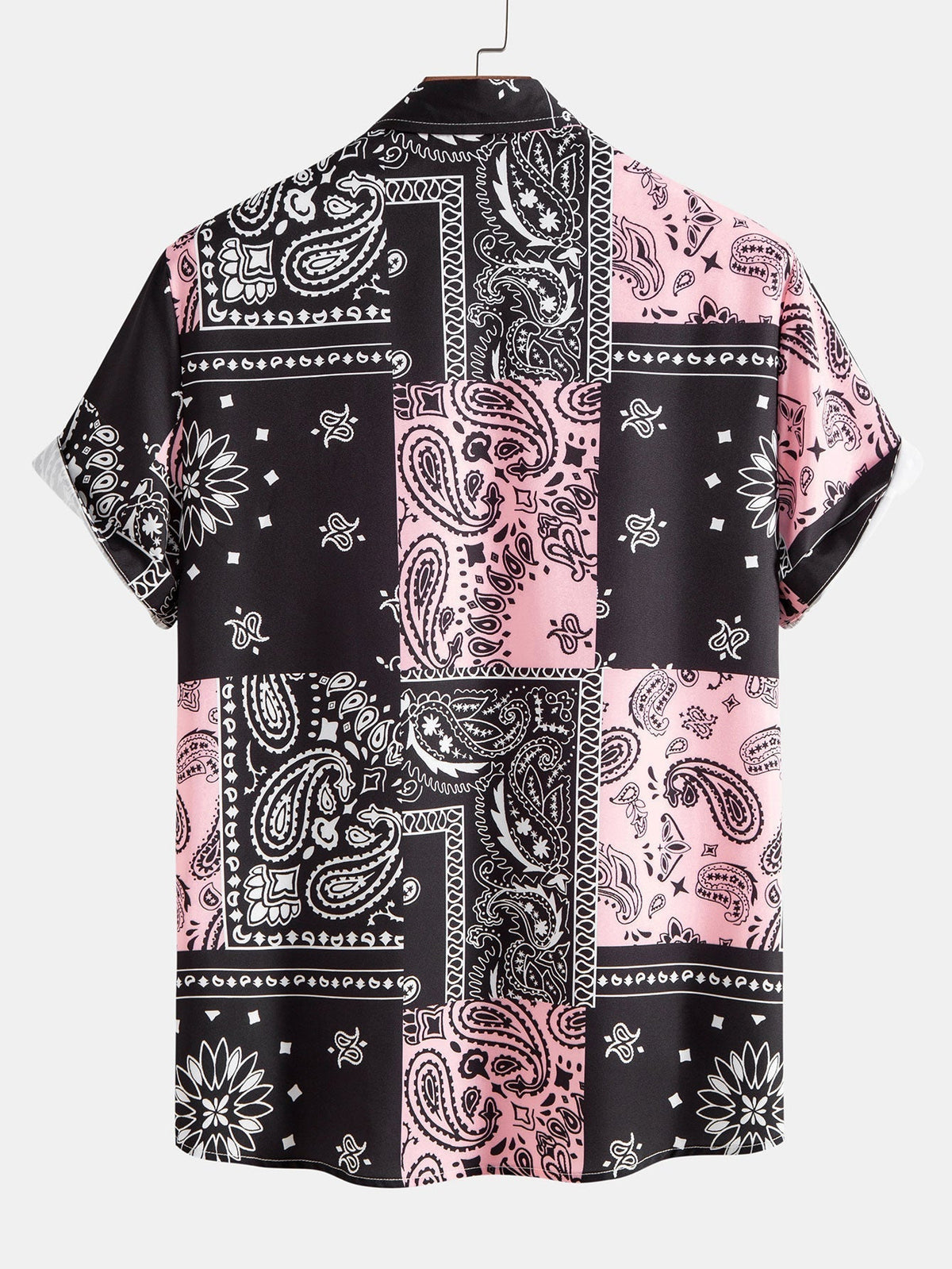 Men's Paisley Print Shirt with Button Placket